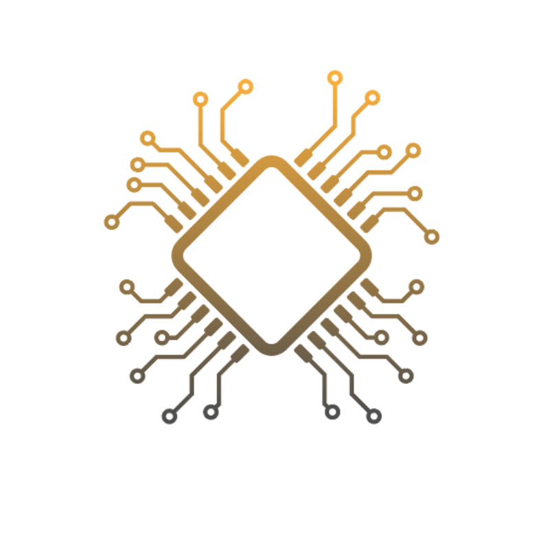 Logo featuring a central microchip design with the text "tech-simplified.co.uk."